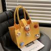 Bolsa de feltro nova e fofa, bolsa de mão, bolsa de mamãe de desenho animado, bolsa de presente, sacola de compras para presente, pode adicionar LOGO