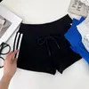 Shorts deportivos de rayas estilo americano, nuevo modelo verano 2026, shorts ajustados casuales con cordón para yoga y fitness