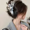 ¡Agárralo Fuerte! Pinza para el Cabello Grande de Lazo Plateado para Mujer, Nuevo Estilo 2026, Pinza de Tiburón, Accesorio para el Cabello