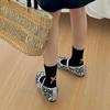 Calcetines Mujer Harajuku Estilo Coreano Estilo Caña Lazo Nudo Moda Femenina Calcetines de Caña Primavera y Verano Calcetines JK para Mujer Lolita