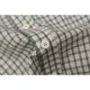 OLDTRIBE Verano Nuevo Vintage Gasa de Burbujas Cuadros Camisa para Hombre Holgada Manga Corta Top Camisa CS001
