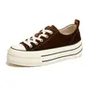 Zapatos Blancos de Lona con Suela Gruesa para Mujer 2026 Otoño Nuevos Zapatos de Plataforma Retro para Mujer con Suelas Suaves Que No Cansan Tus Pies