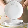 Conjunto de 4/10 peças de pratos, pratos rasos, pratos de jantar de cerâmica para casa, pratos fundos japoneses de alto valor, conjunto de louças criativo individual