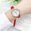 Relógio Estudante Estilo Mystery Card Feminino Harajuku Simples Gradiente Pulseira Fina À Prova D'água Eletrônico Quartzo para Ensino Fundamental