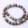 Pulsera de Cuentas Sueltas de Cebra Rosa Accesorios para Enhebrar Semi-Terminado DIY Hecho a Mano Piedra Natural Joyería de Estilo Étnico