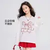 Princesa Yuanyuan 2026 Verão Novo Estilo Meninas Manga Curta Patchwork Laço Proteção Solar Camiseta Infantil Camisa de Ar Condicionado Cobertura