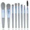 Kit de Pincéis de Maquiagem Mini 8 Peças Venda Quente Transfronteiriça Morandi Portátil Cerdas Macias Ferramentas de Maquiagem Kit de Maquiagem para Iniciantes