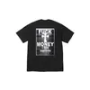 Camiseta de Algodón Puro de Estilo Europeo Transfronterizo, Tendencia Original 24Ss, Camiseta de Manga Corta con Estampado de Letras y Pintura en Spray Graffiti