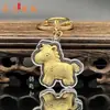 Llavero Hazte Rico Pronto, Colgante de Caballo Dorado, Encanto para Bolso Teléfono, Adorno Colgante, Regalo de Evento, Regalo de Año Nuevo