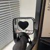 2026 Moda PVC Verano Transparente Tendencia Personalidad Nuevo Simple Corazón Casual Correa Ancha Bolso Cruzado al Hombro para Mujer