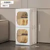 Gabinete de zapatos de plástico simple estilo lujo ligero para entrada de casa, gabinete de almacenamiento de entrada a prueba de polvo de gran capacidad con puerta transparente y diseño visible