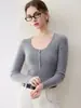 Suéter minimalista de luxo leve 100% caxemira pura para mulheres, blusa de cor sólida com gola redonda, blusa básica de tricô, suéter de corte justo e afina a silhueta