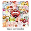 50 Pegatinas de Pareja de Dibujos Animados, Transfronterizas, No Infractoras, Románticas Dulces de Amor para el Día de San Valentín, Pegatinas Decorativas Impermeables para DIY