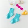Calcetines para Niños con Bordes Fruncidos, Algodón Peinado, Calcetines Cortos Lisos para Bebé, Calcetines para Niñas al por Mayor, Calcetines de Encaje Color Caramelo, Estilo Delgado de Verano