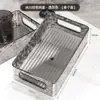 Caja de Almacenamiento con Patrón de Glaciar Escritorio Cosméticos Labial Bocadillos Canasta Transparente Armario Espejo para Cuidado de la Piel Tocador Caja para Artículos Varios