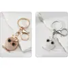 Llavero de búho con incrustaciones de aleación y perlas artificiales Colgante lindo para bolso Regalo de Acción de Gracias