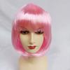 Suministro transfronterizo Carnaval Flequillo Qi estudiante Cabello Festival colorido Cabeza BoBo Halloween corto estudiante cabello peluca tocado