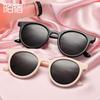 Nuevas Gafas de Sol Polarizadas de Mujer Coreanas de Montura Redonda Gafas de Sol Retro de Moda Trendy Montura Blanca GM AA Xu Hongdou