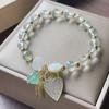 Pulsera de cristal súper brillante para mujer con concha, amor, lazo, micro incrustaciones, colgante de amor, estilo festivo ins, pulsera de cuentas