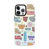 Letras simples funda para teléfono iphone13/11promax/12 cubierta protectora de color contrastante 14 caricatura xs láser