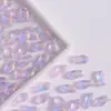 Cuentas de Vidrio para Peces Pequeños de Aurora Iridiscente Estilo Marino Peces Transparentes Cuentas Sueltas DIY Pulsera Hecha a Mano Collar Accesorios de Joyería