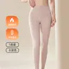 Leggings térmicos femininos com caxemira, espessados, geradores de calor, à prova de frio, novo modelo 2026, cintura alta, modeladores, justos ao corpo, calças forradas para o inverno