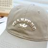 Gorra de Béisbol Nueva 2024 para Niños Verano Letras Cabeza Grande Gorra Wai Casual Combinación Perfecta Mostrar Cara Sombrero Pequeño para el Sol Moderno