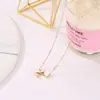 Collar para Mujer, Estilo Coreano, Alfabeto Inglés 26 Letras, Colgante de Corazón, Cadena Corta de Onda de Agua, Cadena para Clavícula, Cadena Corta para Clavícula al por Mayor