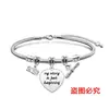 Pulsera de acero inoxidable con diseño de hueso de serpiente transfronterizo europeo y americano, regalo conmemorativo de vacaciones de la temporada de graduación, pulsera de acero de titanio con letras al por mayor