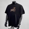 Camiseta de Manga Corta para Hombre 2026 Nuevo Verano Estilo Americano High Street Holgada Moderna Marca Camiseta de Media Manga para Adolescentes Moda Masculina