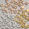 Nuevo Colgante de Collar de 26 Letras Color Oro Rosa Doble Agujero Horizontal Más Vendido en Europa y América Accesorios de Collar Sencillos de Acero Inoxidable
