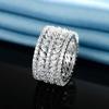 Anel Cao Shi Amazon Wish Mais Vendido Cheio de Diamantes Super Brilhante Anel Folha Flor Moda Luxo Anel High-End