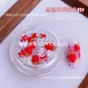 Venda Quente Transfronteiriça Decorações de Morango para Unhas Flores de Frutas Desenho Animado Borboletas Unhas Vestíveis Materiais Conjunto de Pedras de Strass Caixa de Acessórios Atacado