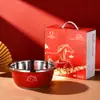 Cuenco de la Fortuna Dorada, Cuenco de Regalo de Acero Inoxidable, Regalo de Buena Suerte para Banco y Joyería