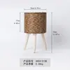 Soporte para Flores de Ratán Nórdico Soporte Triangular Maceta de Escritorio Creativo Contenedor de Almacenamiento para Suculentas Estante para Plantas Maceta de Hierba Venta al por Mayor