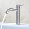 Torneira de pia de água fria única em aço inoxidável 304, torneira de lavatório em aço inoxidável, torneira de água fria única