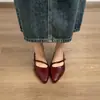 Novos Sapatos Femininos de Metal com Fivela, Couro Macio, Bico Fino, Baixos, Deslizantes, Estilo Francês Retrô, Verão-Outono 2026