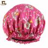 Gorro de dormir de satén con estampado pastoral de encaje, gorro de seda para el hogar, gorro para el cuidado del cabello, gorro de maquillaje y belleza JDB-250D