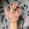 Pulsera de Polvo de Toronja de Jade Afgano para Niñas Jóvenes, Pulsera Redonda de Jade de Cuarzo, Estilo Iluminador, Jade Hibisco, Estilo Femenino