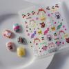 Nueva Tecnología 5D Pegatinas para Uñas Fábrica Lindas Rococo Dulce Mascota Conejo Arte de Uñas Pegatinas en Relieve Pegatinas 3D para Rostro