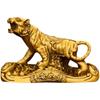 Adorno de Tigre Lingote de Tigre Cobre Ruyi Tigre Fortuna Tigre Decoración de Escritorio para Hogar y Oficina Tamaño Pequeño Año del Tigre Artículo Auspicioso