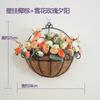 Cesta de flores de parede por atacado decoração de meia parede vime pendurado na parede flor seca pequena cesta suspensa pendurada cesta de parede pendurada vaso de flores