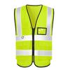 Chaleco Reflectante Chaleco Construcción Chaleco de Seguridad Malla Resistente al Desgaste Sanitario Trabajo Ropa Impresión LOGO