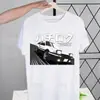 Camiseta de Modal 180g Coche de Drift Initial D Sol Rojo de Akagi Camiseta de Anime de Verano Ae86 Talla Europea Jd