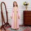 Ropa de Manga Larga para Niñas Transfronteriza Nuevo Estilo Sencillo Vestido Largo Infantil Moda de Comercio Exterior Encaje Vestido de Noche Vestido