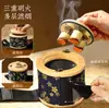 Taza de Moxibustión sin Humo de Tres Agujas hecha de Bambú Nan, Caja de Moxibustión, Moxibustión Portátil, Moxibustión Casera, Taza Pequeña Colgante, Dispositivo de Moxibustión para el Abdomen