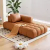 Estilo Crema Francesa Gato Felpa Esponja Chaise Chaise Sofá Individual Reclinable Sala de Estar Dormitorio Balcón Sofá Perezoso Madera