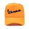 Serie de estampado de letras Vespa grupo de gorra de red de esponja estudiantes compran gorra de pico de pato impresión de LOGO personalizado moda hombres y mujeres