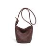 Bolso de Cubo Tejido Francés de Nicho Bolso Tote de Gran Capacidad para Mujer Retro Casual Bolso Cesta de Verduras Bolso Bandolera de un Solo Hombro