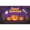 Exportación Transfronteriza Amazon Tela de Fondo de Halloween Tela Colgante Bandera Fábrica Mayorista Calabaza Murciélago Halloween 01